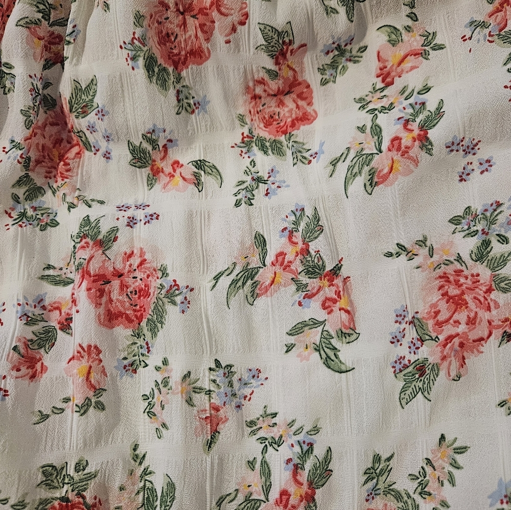 Altar’d State Bella Floral Ruffle Mini Dress White/Pink Size Medium - Picture 8 of 12